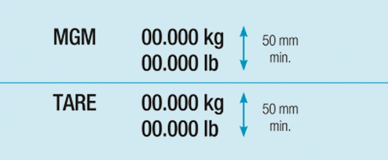 container weight marking